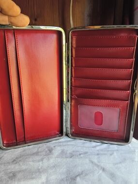 Source Unknown Red Trifold Wallet